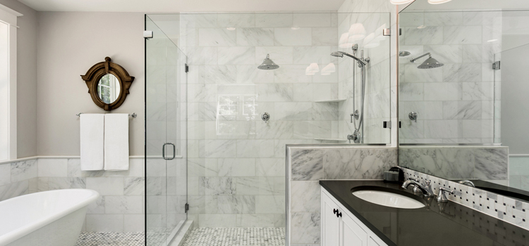 bathroom shower door installation in Westlake Village